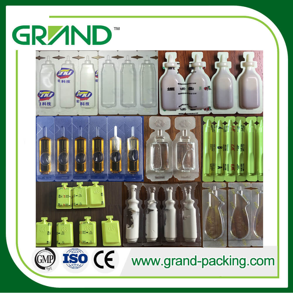 Ampoule nhựa tự động hình thành máy niêm phong với máy dán nhãn