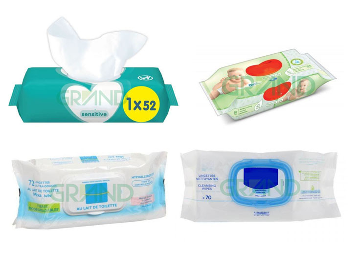 Khăn lau ướt v&agrave; mẫu m&aacute;y đ&oacute;ng g&oacute;i