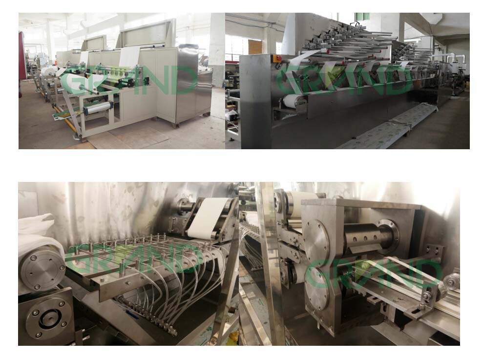 Khăn lau ướt v&agrave; chi tiết m&aacute;y đ&oacute;ng g&oacute;i